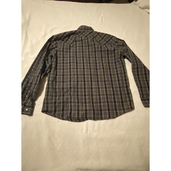 Levis Pearl Snap Shirt Mens XL Black Plaid Check Long Sleeve Western - Picture 13 of 16